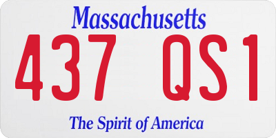 MA license plate 437QS1