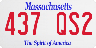 MA license plate 437QS2