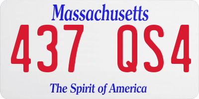 MA license plate 437QS4