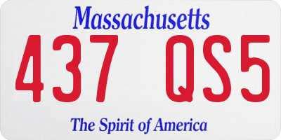 MA license plate 437QS5