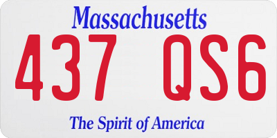 MA license plate 437QS6