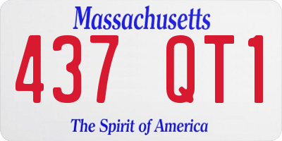MA license plate 437QT1