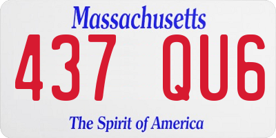 MA license plate 437QU6