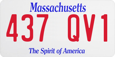 MA license plate 437QV1
