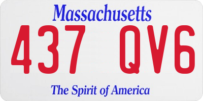 MA license plate 437QV6