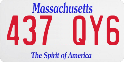 MA license plate 437QY6