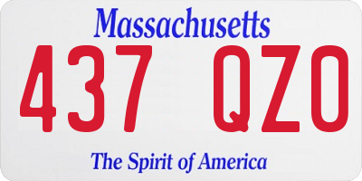 MA license plate 437QZ0