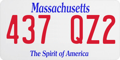 MA license plate 437QZ2