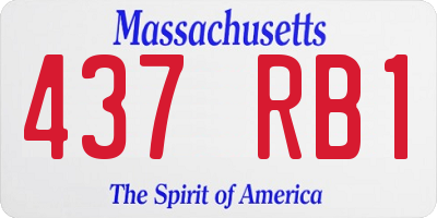 MA license plate 437RB1