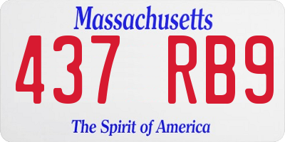 MA license plate 437RB9
