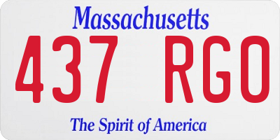 MA license plate 437RG0