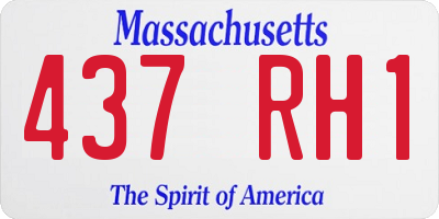 MA license plate 437RH1