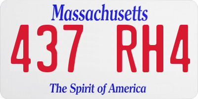 MA license plate 437RH4
