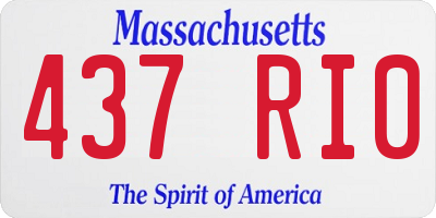 MA license plate 437RI0