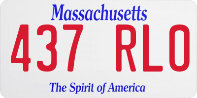 MA license plate 437RL0