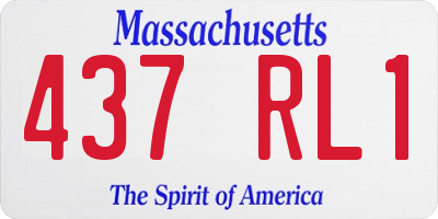 MA license plate 437RL1