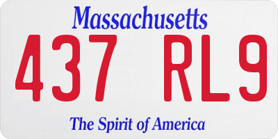 MA license plate 437RL9