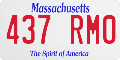 MA license plate 437RM0