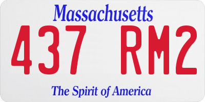 MA license plate 437RM2