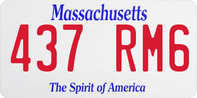 MA license plate 437RM6