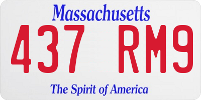 MA license plate 437RM9