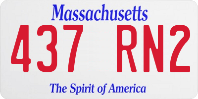 MA license plate 437RN2