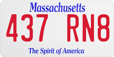 MA license plate 437RN8