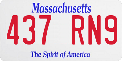 MA license plate 437RN9