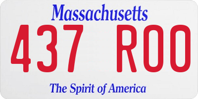 MA license plate 437RO0