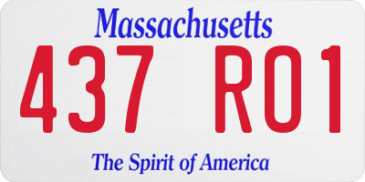 MA license plate 437RO1
