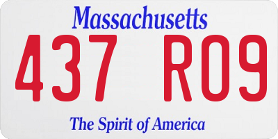 MA license plate 437RO9
