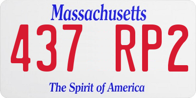 MA license plate 437RP2