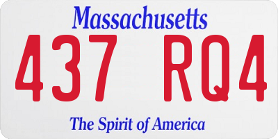 MA license plate 437RQ4