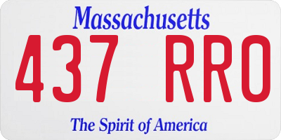 MA license plate 437RR0