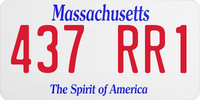 MA license plate 437RR1