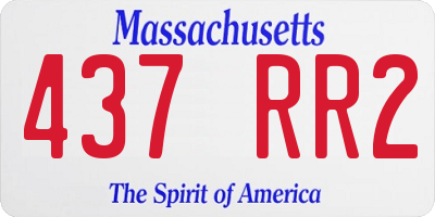 MA license plate 437RR2
