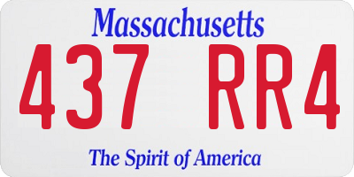 MA license plate 437RR4