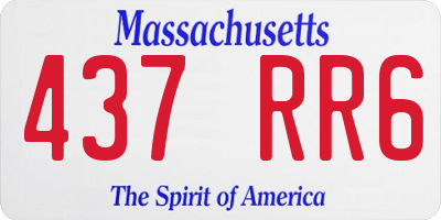 MA license plate 437RR6