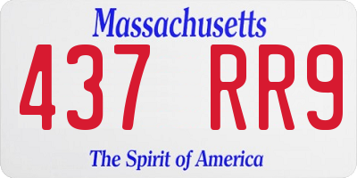 MA license plate 437RR9