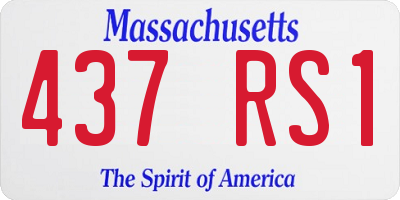 MA license plate 437RS1
