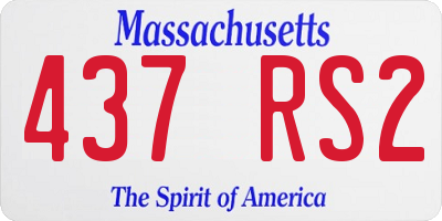MA license plate 437RS2