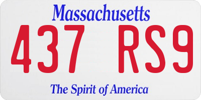 MA license plate 437RS9