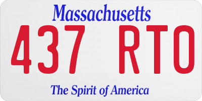 MA license plate 437RT0
