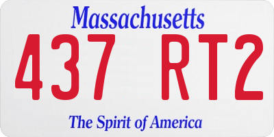 MA license plate 437RT2