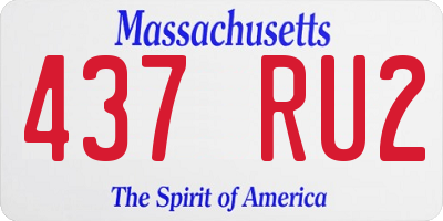 MA license plate 437RU2