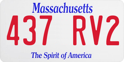 MA license plate 437RV2