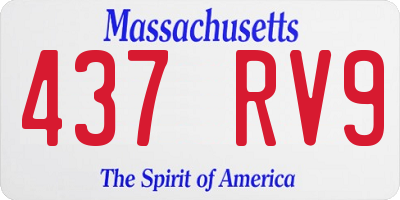 MA license plate 437RV9