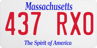 MA license plate 437RX0