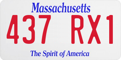MA license plate 437RX1