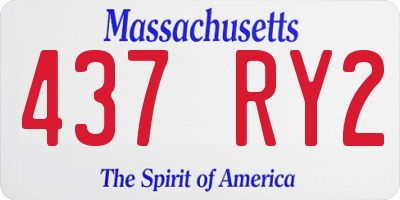 MA license plate 437RY2